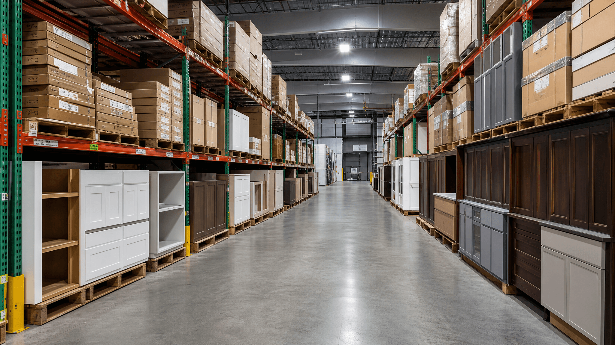 Inside MC Cabinets warehouse in San Diego